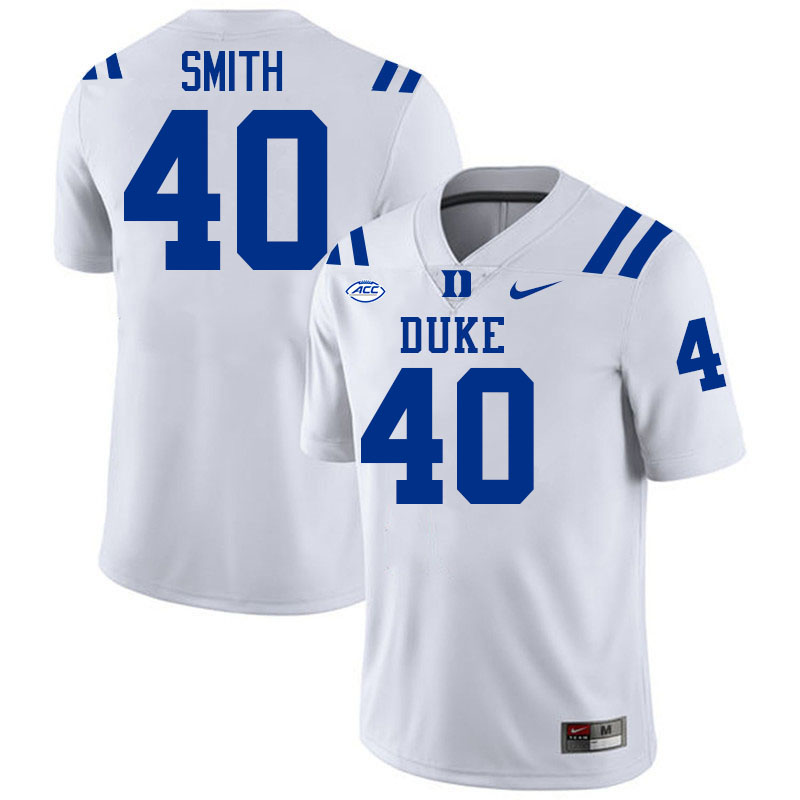 Ryan Smith Duke Jersey,Duke Blue Devils #40 Ryan Smith Jersey Youth College-White